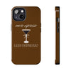 More Espresso Less Depresso iPhone Case Brown