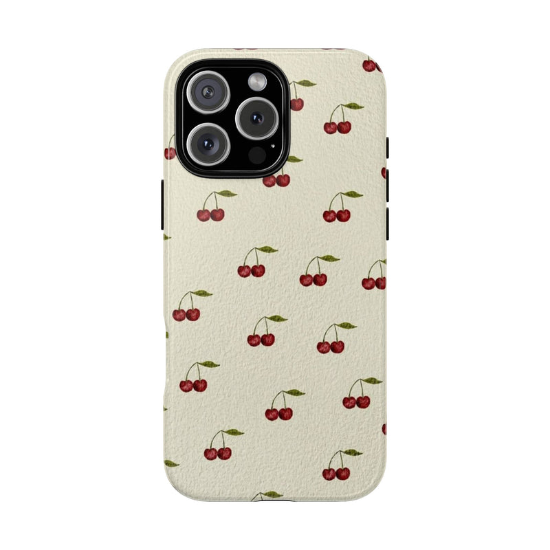 Beige Cherry iPhone Case