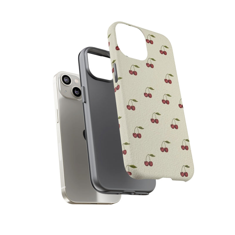 Beige Cherry iPhone Case