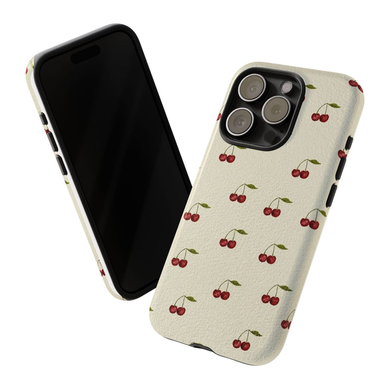 Beige Cherry iPhone Case