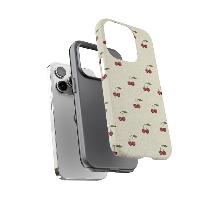 Beige Cherry iPhone Case