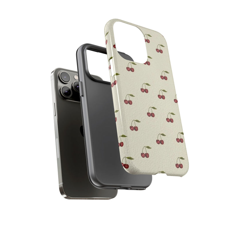 Beige Cherry iPhone Case