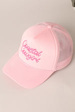 Baby Pink Costal Cowgirl Trucker Hat