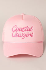 Baby Pink Costal Cowgirl Trucker Hat