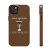 More Espresso Less Depresso iPhone Case Brown