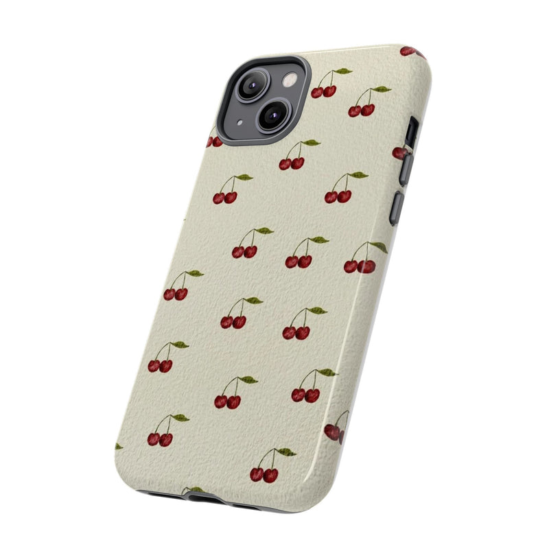 Beige Cherry iPhone Case