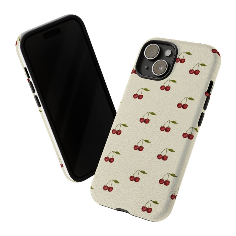 Beige Cherry iPhone Case