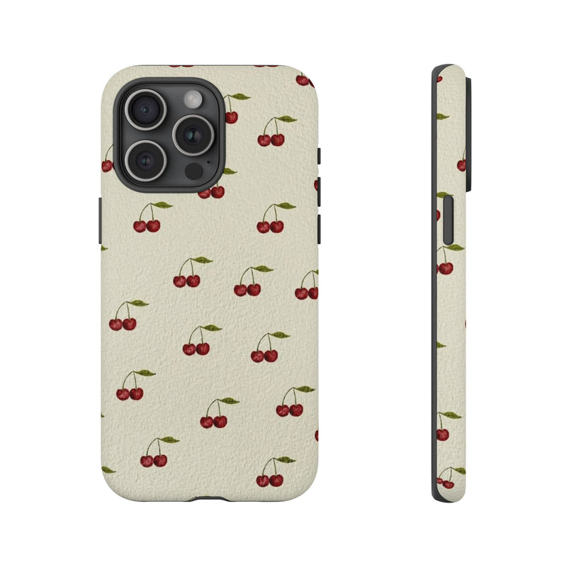 Beige Cherry iPhone Case