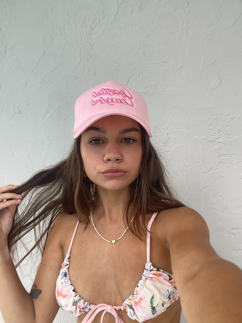 Baby Pink Costal Cowgirl Trucker Hat