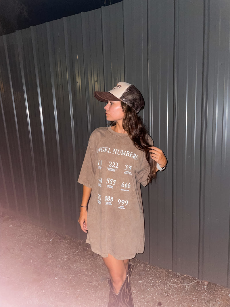 Angel Numbers Oversized Tee